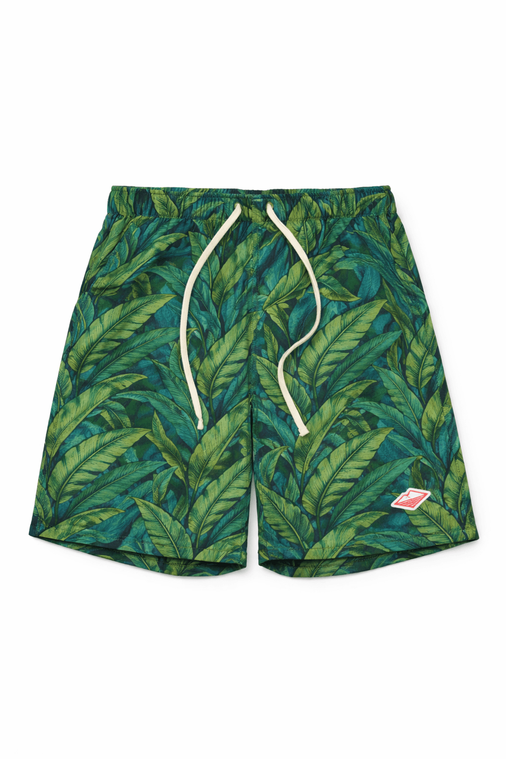 Active Lazy Shorts Black Banana Leaf - Printed Cotton Shorts