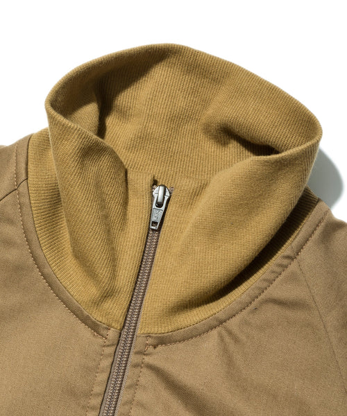 Track Jacket Khaki Cotton Knit and Cashmere