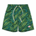 Battenwear Active Lazy Shorts in black banana leaf printed cotton with relaxed fit and elastic waist