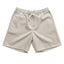 Battenwear Active Lazy Shorts in beige cotton chino with relaxed fit and elastic waist