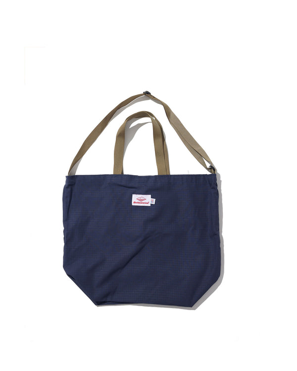 Packable Tote / Navy x Tan