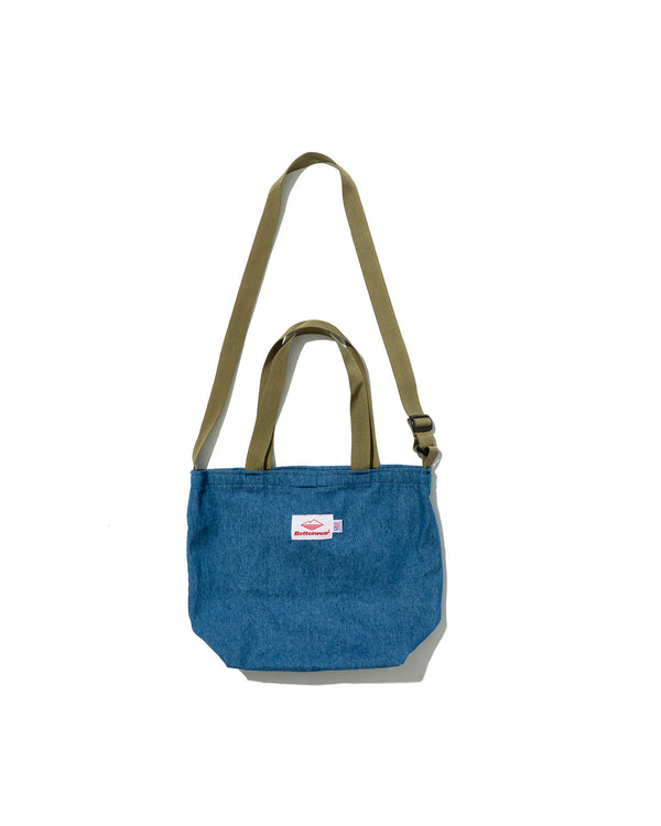 Mini Packable Tote / Denim x Tan