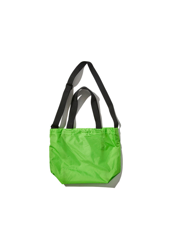 Mini Packable Tote / Lime Green x Black