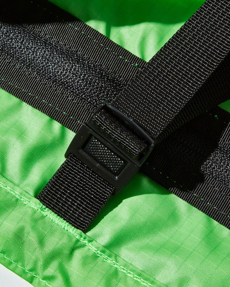 Mini Packable Tote / Lime Green x Black