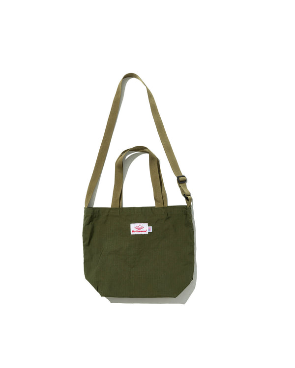 Mini Packable Tote / Olive Drab x Tan