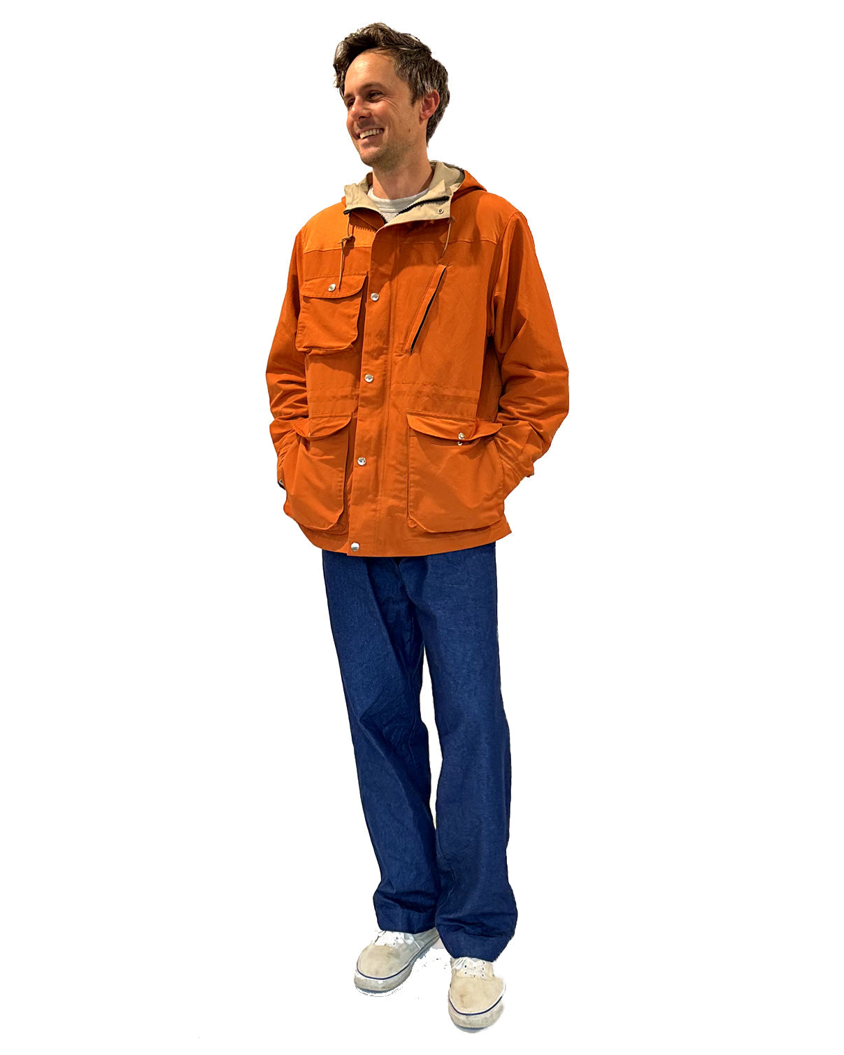 Travel Shell Parka V.3 / Orange x Light Beige – Battenwear