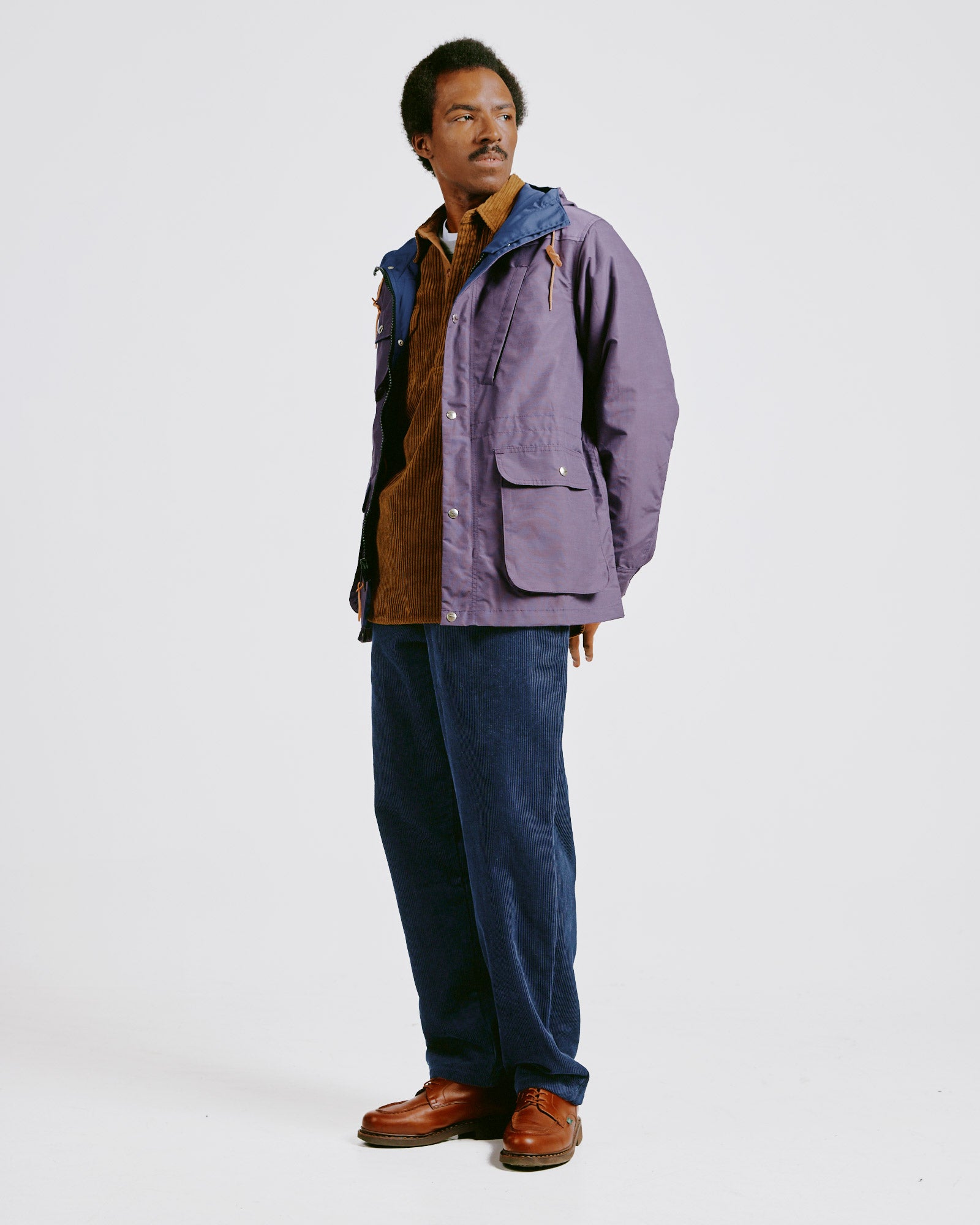 Travel Shell Parka / Purple x Navy – Battenwear