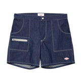 Battenwear Local Shorts in indigo 12-oz cotton denim with relaxed fit and patch pockets
