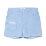 Battenwear Local Shorts in sky blue 12-oz cotton denim with relaxed fit and patch pockets