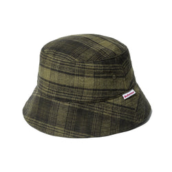Bucket Hat - Olive Plaid