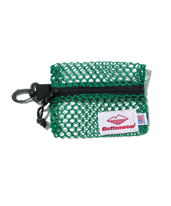 Small Zip Pouch / Green Mesh