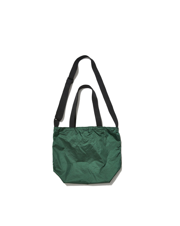 Mini Packable Tote / Forest Green x Black