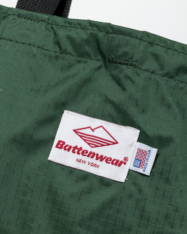 Packable Tote / Forest Green x Black
