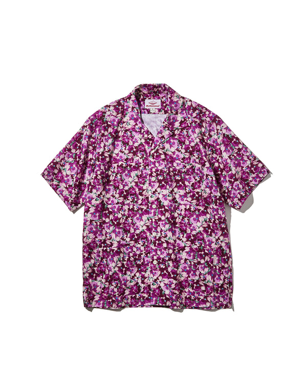 Five Pocket Island Shirt / Plum Flower Print