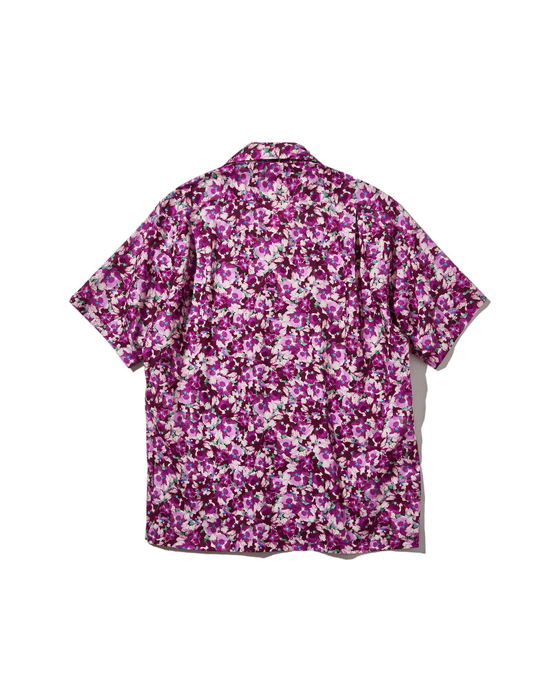 Five Pocket Island Shirt / Plum Flower Print