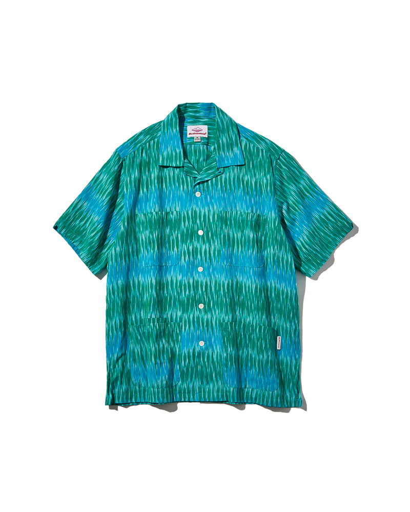 Five Pocket Island Shirt / Green Ikat