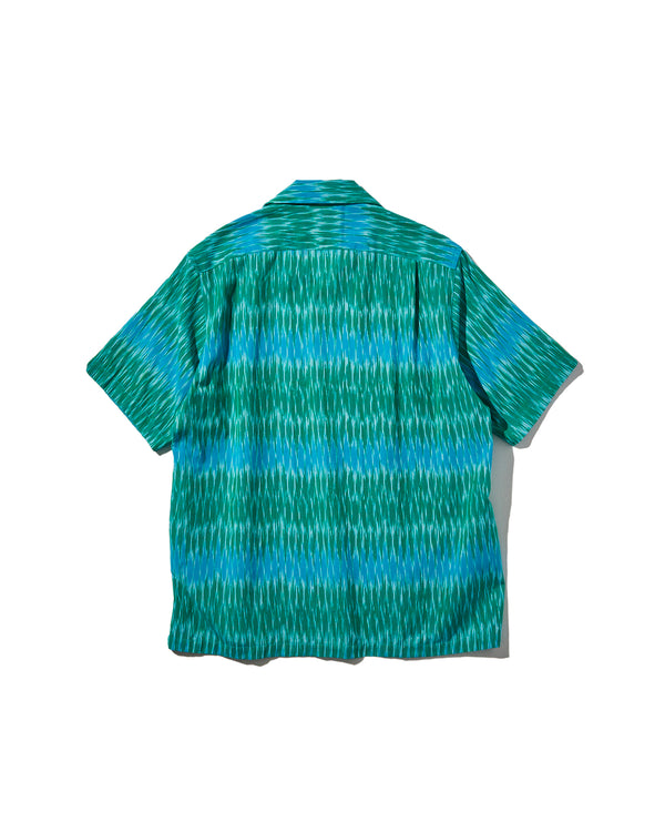 Five Pocket Island Shirt / Green Ikat