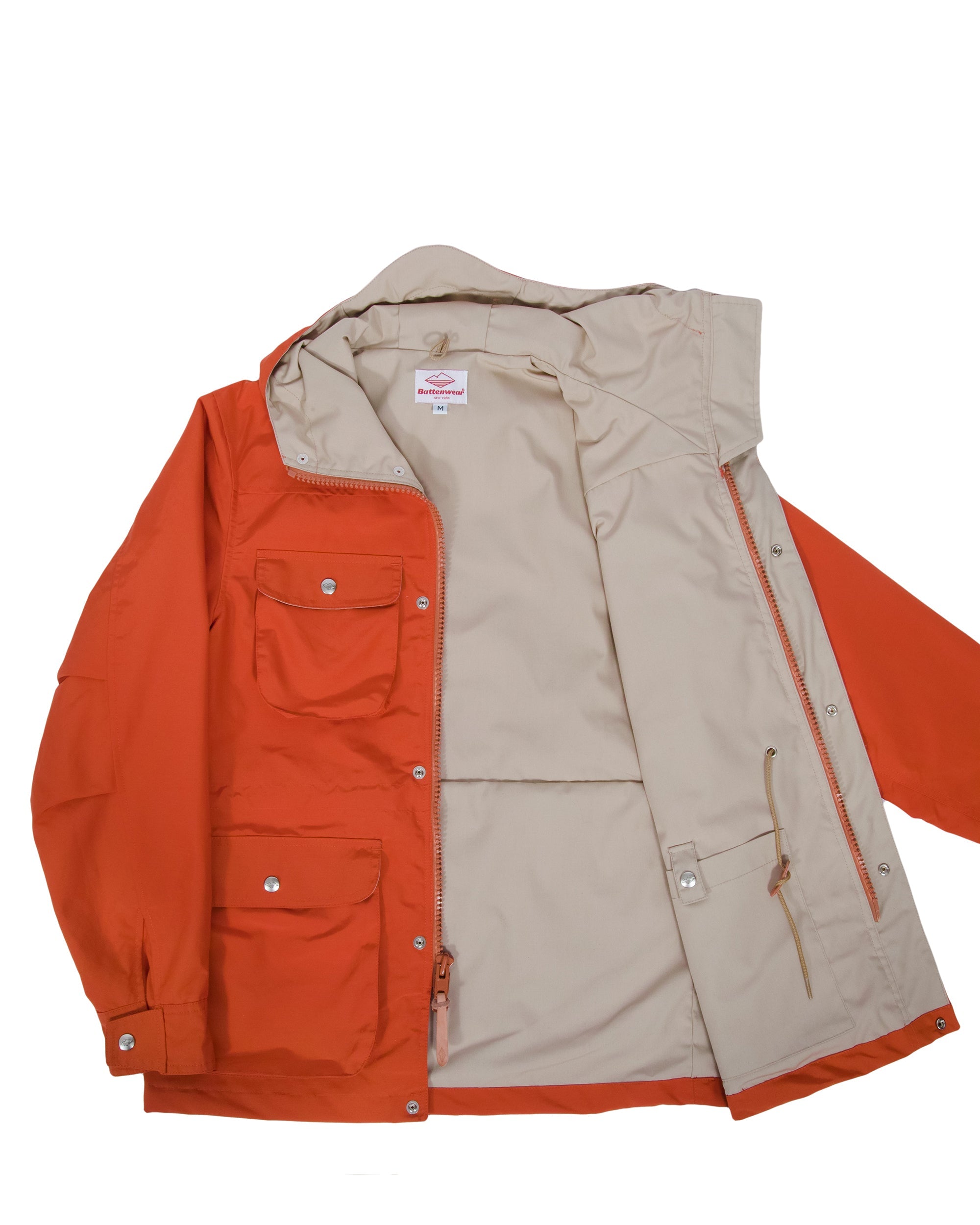 Travel Shell Parka / Orange x Putty – Battenwear